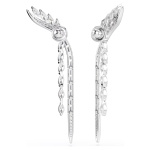 Mesmera earrings Mixed cuts, White, Rhodium plated